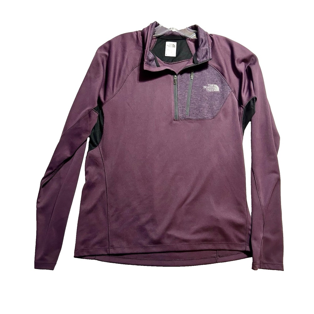 The North Face Men s Flash Dry Purple Medium 1/2 Zip Pullover Jacket (F6)